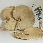 Handmade Straw Leaf Hand Fan Weave Rattan Palm Summer Cool Cattail Fan Supplies