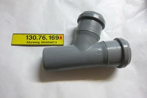 Abwasserrohr Abzweig DN50 50X50X67,5 (art.1249P) - Bild 1 von 1