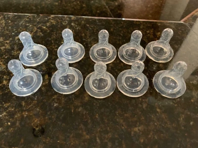 Lot x 10 Dr. Brown Silicone Baby Bottle Nipples Size 1 ~ excellent - Image 1 of 2