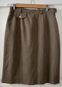 Falda forrada a lápiz ESCADA by MARGARETHA LEY beige pura lana nueva talla 36 ALEMANIA - Imagen 1 de 18