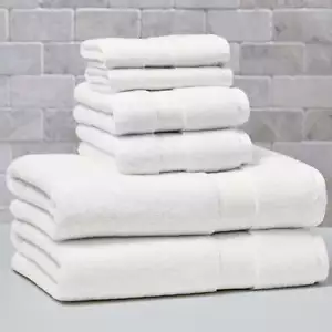 Better Homes & Gardens Signature Soft Solid 6 Piece Towel Set,Arctic White - Picture 1 of 7