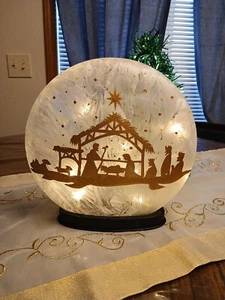 Lighted Globe Nativity Scene - Picture 1 of 3