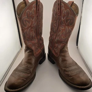 Ariat Damen zweifarbig pfirsichbraun Leder Western Cowgirl Stiefel 17456 Gr. 6,5 B - Bild 1 von 15