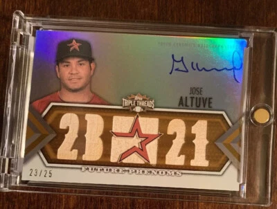 2012 Topps Triple Threads Jose Altuve Jersey Auto #23/25 Future Phenoms Astros🔥 - Image 1 of 3