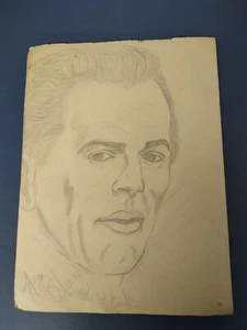 1940s 2-Sided Handdrawn Portraits of Wrestlers Lord James Blears & Babe Zaharias - Picture 1 of 6