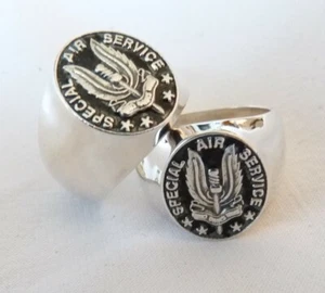 Ring Silver SAS Special Air Service "Who Dares Wins" BRITISH ENGLISH - Picture 1 of 5