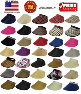 Mujeres Dama Moda Grande con Clip Visera Ala Ancha Sol Protección UV Gorra Cubierta Sombrero - Imagen 1 de 102