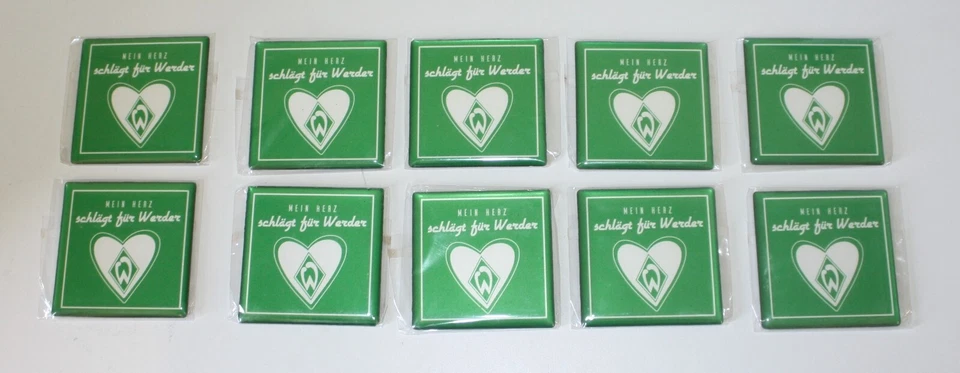 Werder Bremen Kühlschrank Magnet 10er-Pack Mein Herz schlägt für Werder*