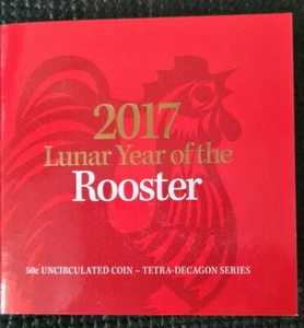 Australian Fifty 50c cent coin - Lunar Series 2017 - Year of the ROOSTER - RARE - Picture 1 of 2