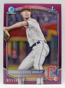 2025 Bowman Baseball 1st Bowman Fuchsia Refractor /199 Guardians - CHASE MOBLEY - Bild 1 von 2