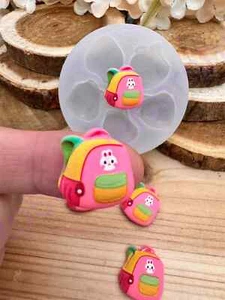 Backpack-bag-(VERY TINY-SHALLOW) handmade silicone mold for crafts - Picture 1 of 10