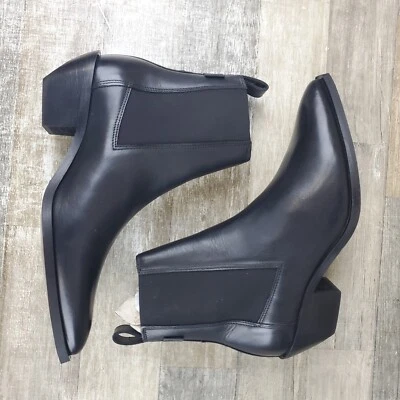 Botas femininas All Saints Fox Chelsea tamanho 11 UE 41 biqueira pontiaguda preta nova sem etiquetas - Imagem 1 de 4