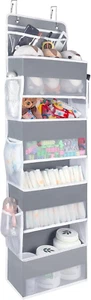 over the Door Organizer, 5 Shelf Door Hanging Organizer Nursery Door Storage wit - Picture 1 of 12