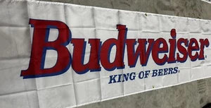 Budweiser "King Of Beers” Man Cave Beer Decor Banner 2x8ft - Picture 1 of 2
