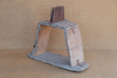 Flax Hatchel Hackling Comb Comber Antique Primitive Carding Tool Early 20th. - Image 1 of 4