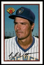 1989 Bowman Baseball Card Bill Wegman BB Milwaukee Brewers #135