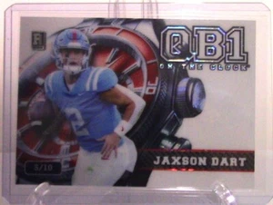 #1829 Jaxson Dart 2025 WC On the Clock #OCW-WH-JD2 White 5/10 Rookie Giants - Picture 1 of 2