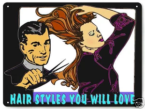BEAUTY salon Barber shop Metal Sign Hair stylist / great gift wall decor 023 - Picture 1 of 1