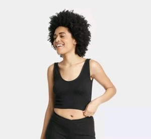 Colsie Ribbed Knit Tank Top in Black Size M New With Tags - Picture 1 of 7