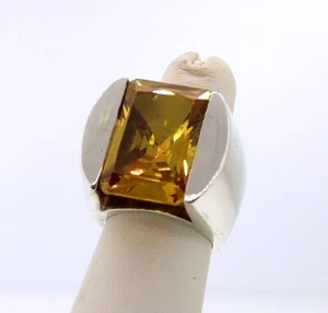 Citrine Ring in Sterling Silver 925 Size 5.5 - Picture 1 of 5