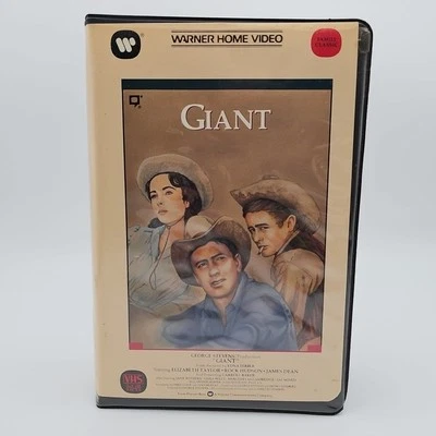 GIANT James Dean Elizabeth Taylor Rock Hudson VHS Set of 2 Color 1985 Release - Image 1 of 4