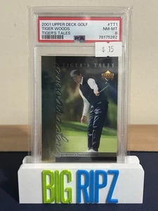Tiger Woods 2021 Upper Deck Golf #TT1 Tiger's Tales | PSA 8 casi nuevo-como nuevo - Imagen 1 de 2