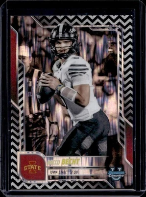2025 Bowman Chrome U Rocco Becht Prospects Black & White Stealth Refractor #1/48 - Image 1 of 2
