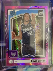 2024-25 NBA Donruss Optic - Devin Carter - Rated Rookie - Hyper Pink Prizm #290 - Bild 1 von 2