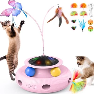 Interactive Cat Toy: 4 in 1 Automatic Cat Toy for Indoor Cats, Electric Kitte... - Picture 1 of 7