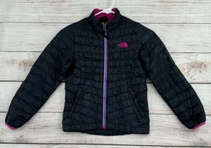 North Face Quilted Thermoball Full Zip Jacket Youth Girl's Size XS 6 Black - Picture 1 of 12