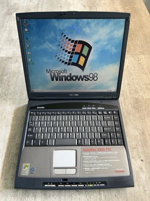 Notebook Retrocomputer Toshiba s1800 Vintage LPT RS-232 Floppy Windows 98 Xp - Immagine 1 di 4