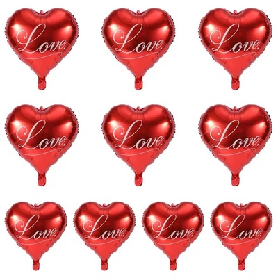 10stk Valentinstag Ballon 45cm Herz Folienballons Herz Valentinstag Deko Ball... - Imagem 1 de 4