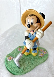 SELTENE Disney Minnie Mouse Gartenarbeit Keramik Porzellan Figurine Statue (MM) - Bild 1 von 9