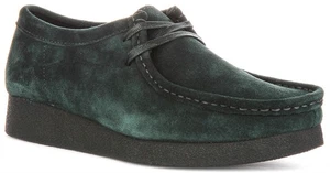 Clarks Wallabee Evosh Soft Suede Crepe Sole Mens Boot Dark Green UK 4 - 8 - Picture 1 of 6