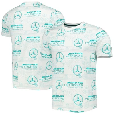 Men's Puma  White Mercedes-AMG Petronas F1 Team Allover Print T-Shirt - Image 1 of 3