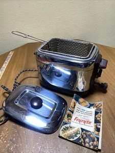 Vintage Dulane Fryryte  Chrome  Deep Fryer 1950's Made in USA Tested works READ - Picture 1 of 12