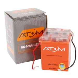 6N4-2A Atom Gel Motorradbatterie für Honda NC 50 77-83 - Bild 1 von 8