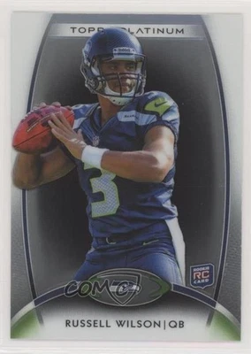 2012 Topps Platinum Rookie Black Refractor Russell Wilson #138 Rookie RC - Image 1 of 3