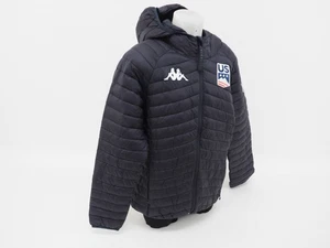 Chaqueta hinchada de nailon Kappa para hombre equipo de esquí de Estados Unidos negra talla XL con capucha - Imagen 1 de 5