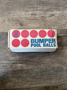 New Orange Products Vintage Set Of 10 Bumper Pool Balls In Original Box Antique - Picture 1 of 5