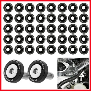 40PC M6 JDM Billet Aluminum Fender Bumper Washer Bolt Engine Bay Dress Up Kit - Picture 1 of 7