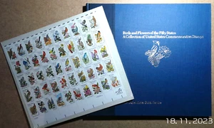 Postage Stamps Set of 50 x 20c Birds of 50 USA States + Beautiful Hard Back Book - Picture 1 of 5