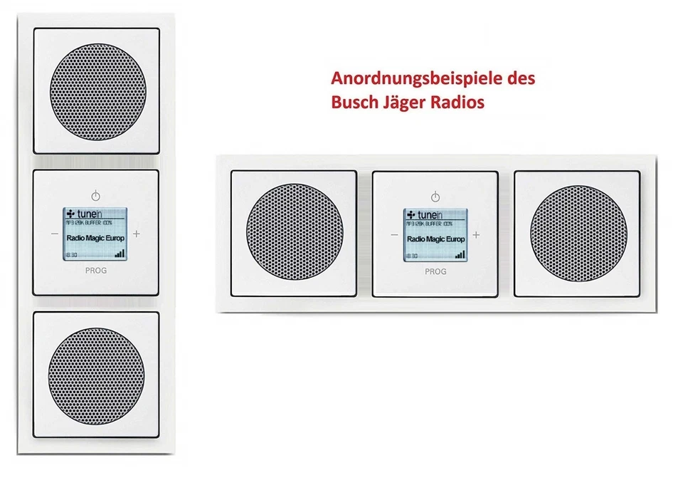 Busch Jäger WLAN INET Radio 3 fach 8216 U 8216U 2x Lautsprecher Future linear - Bild 1 von 2