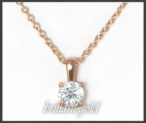 Diamant Anhänger & Kette aus 585 Gold, 0,47ct Brillant, River D & Si2; Collier - Bild 1 von 10