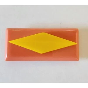 Sciarpa Bolo in celluloide rettangolare geometrica vintage scivolo - Foto 1 di 4
