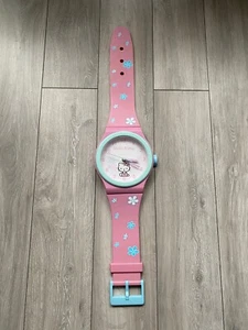 Hello Kitty flower Watch Jumbo Wall Clock 3ft 2010 Vintage Pink Rare Working - Picture 1 of 8