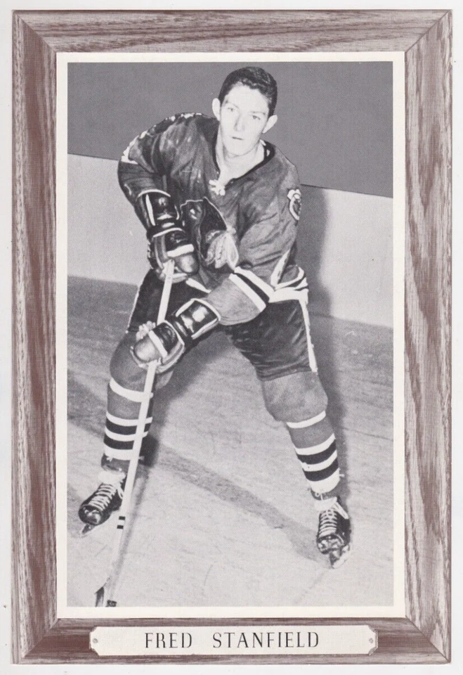 1964-67 Bee Hive Fred Stanfield 5x8 Photo Chicago Blackhawks NM - Image 1 of 2