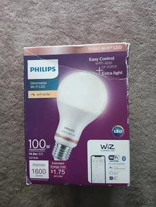 Philips Smart Wi-Fi LED Wiz Connected Light Bulbs Soft White Cool 14.5w A21 100W - Picture 1 of 4