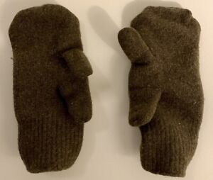 Vintage All Wool Trigger Finger Hunting Mittens Cozy Warm Campfire Cold Weather