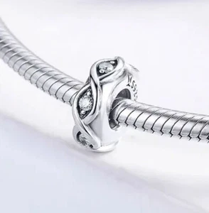Charm 925 Silber Stopper Zwischenring Steinchen - Anhänger für Pandora Armband - Bild 1 von 2